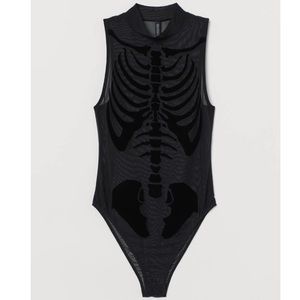 mesh Skelton bodysuit